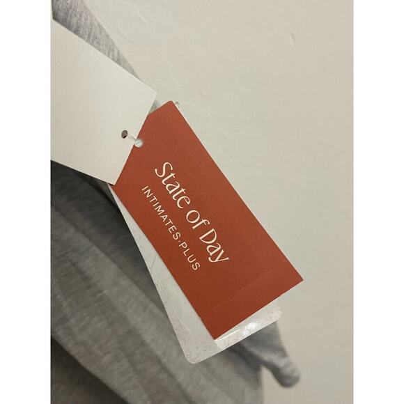 State of Day 3X Luxury Pajama Set Shorts Short Sleeve Shirt Gray Modal Soft NEW - Picture 5 of 9